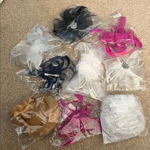 Elegant Women's Hair Accessories Set - Black, White, Pink, Gold, Navy